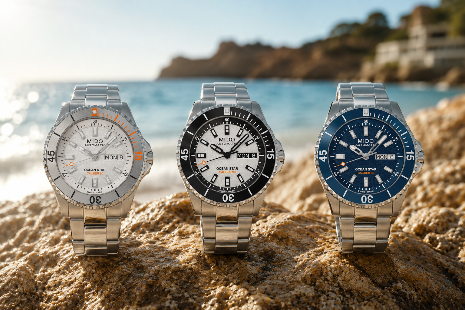 The Swiss Mido Ocean Star 200 diving watch.