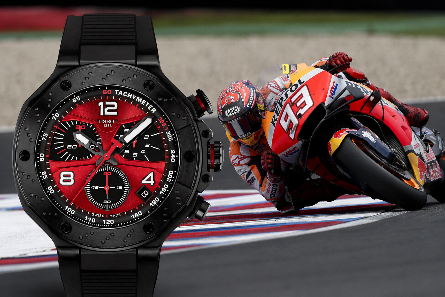 The combination of Swiss watches and motorcycles.