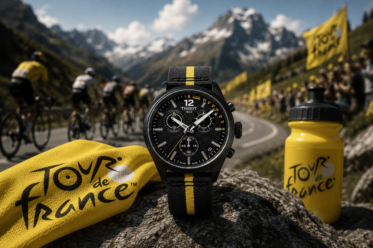 The new edition of the Tissot Tour de France watches.
