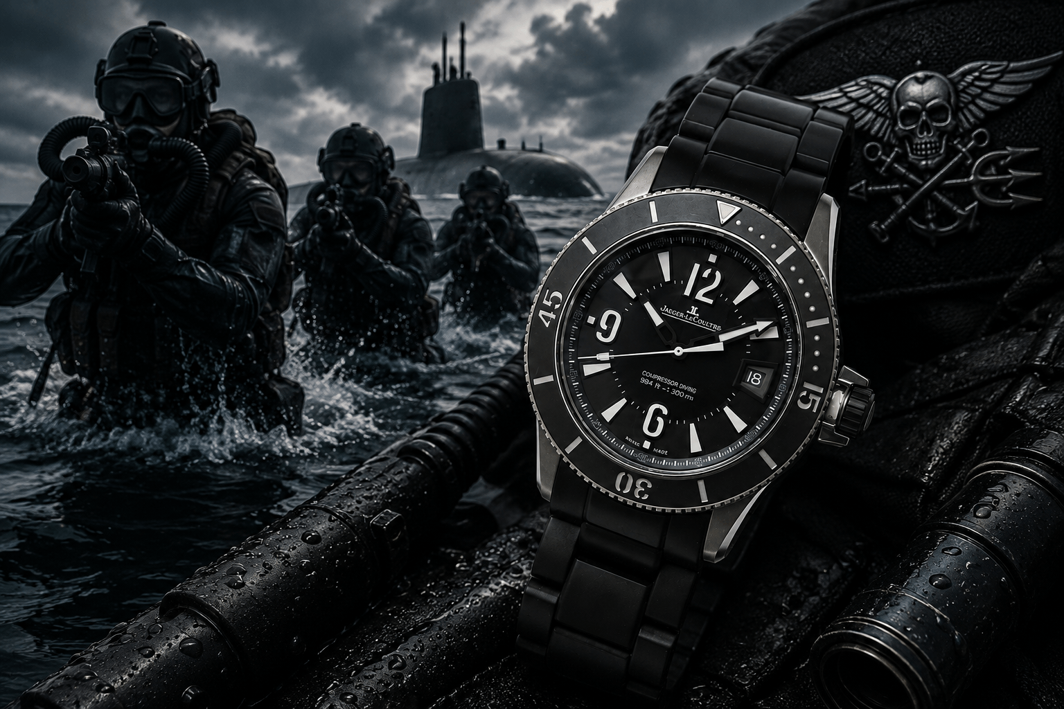 Jaeger-LeCoultre watches in partnership with the Navy SEALs.